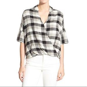 Madewell courier draped front top XS